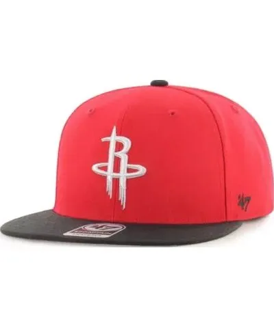 '47 Men's NBA Red/Black Houston Rockets Two-Tone No Shot Captain Snapback Hat