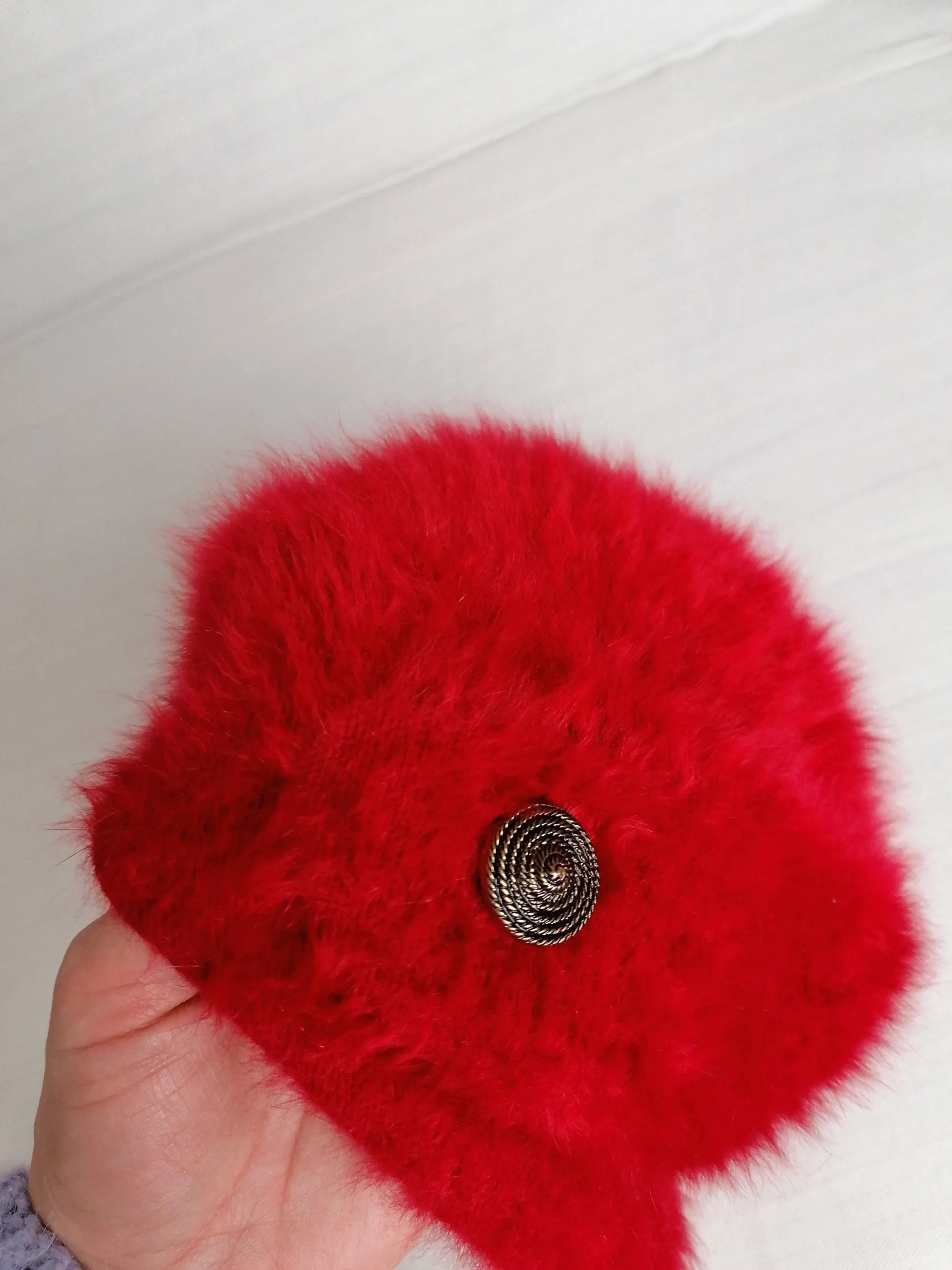 90's KANGOL Furgora Hat Red Fluffy - size S