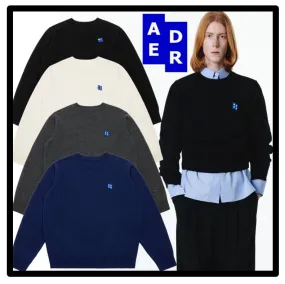 ADERERROR  |Unisex Street Style Logo Sweaters