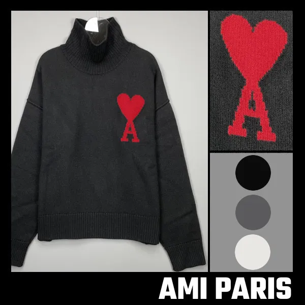 AMI PARIS  |Street Style Logo Designers Sweaters