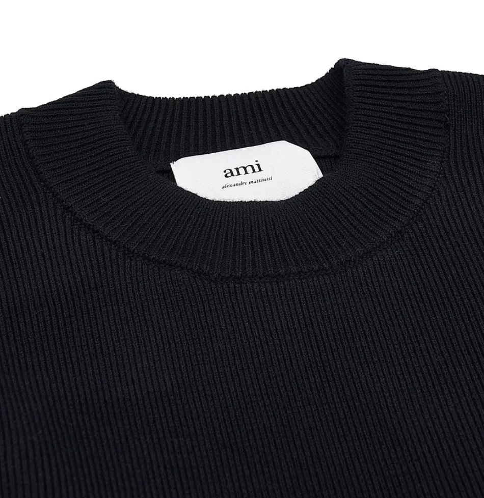 AMI PARIS  |Unisex Wool Street Style Cotton Logo Designers Sweaters