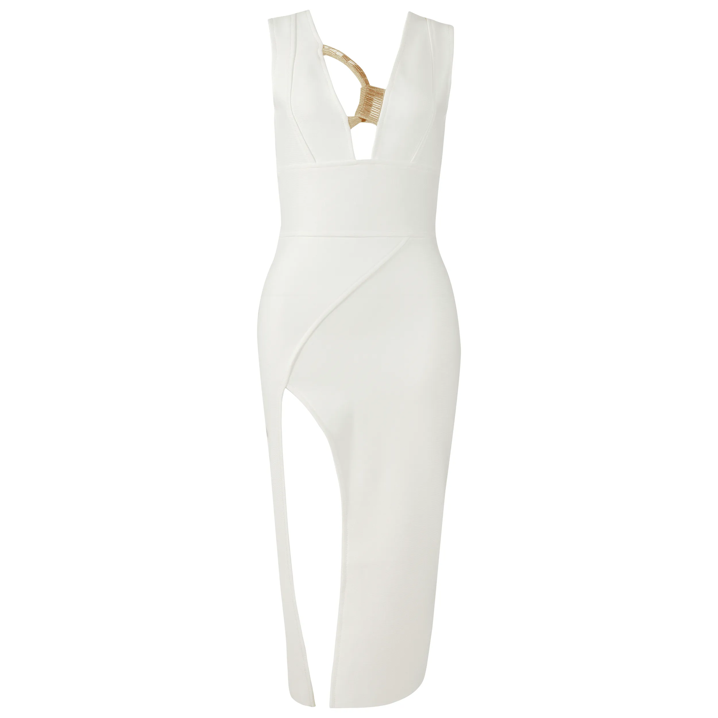 Anush White Midi Dress