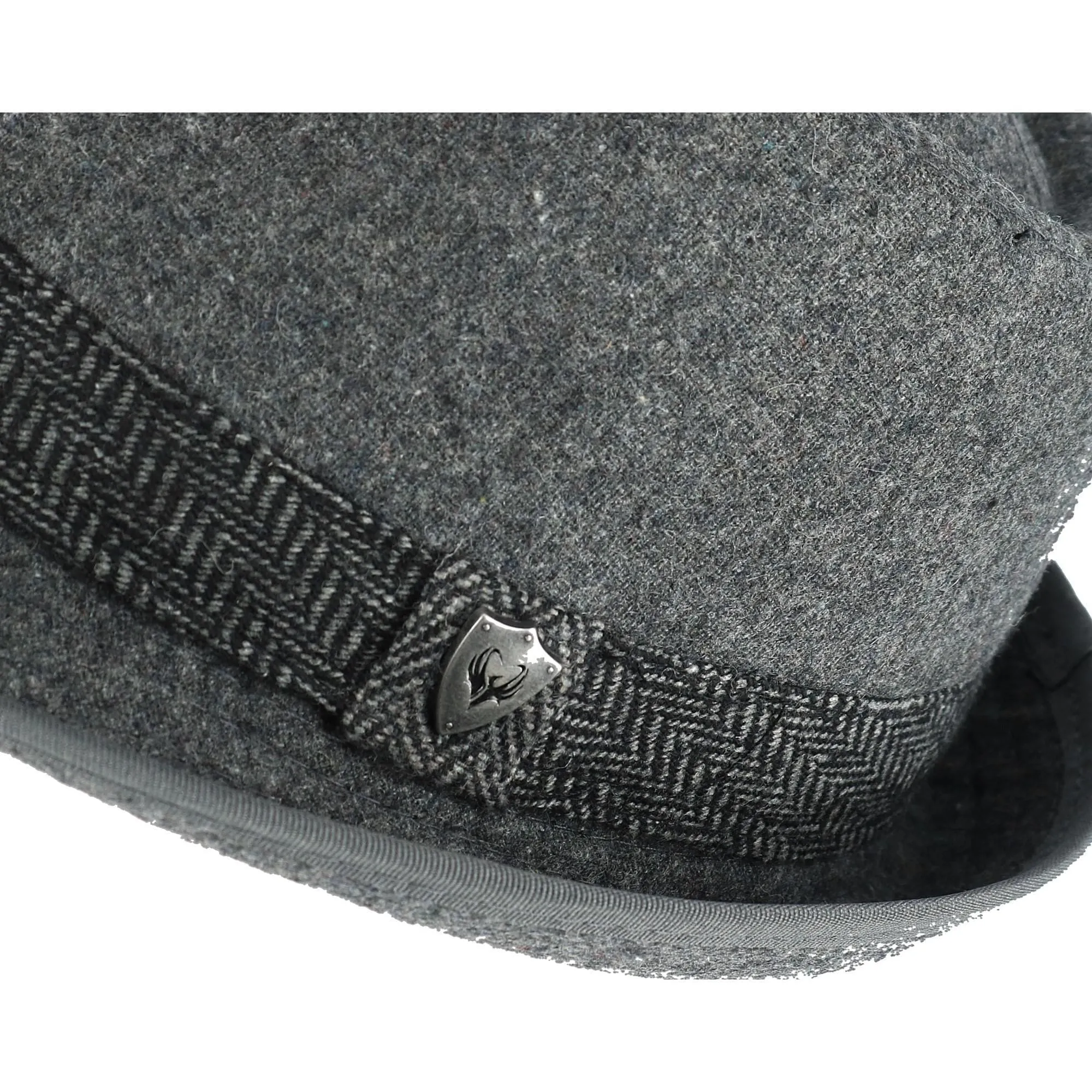 Ascentix Men's Wool Blend All Season Fedora Hat with Herringbone Band