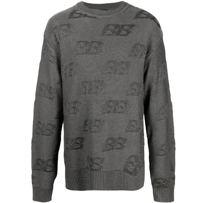 BALENCIAGA  |Crew Neck Monogram Wool Long Sleeves Luxury