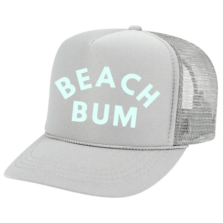 Beach Bum Trucker Hat / Gray