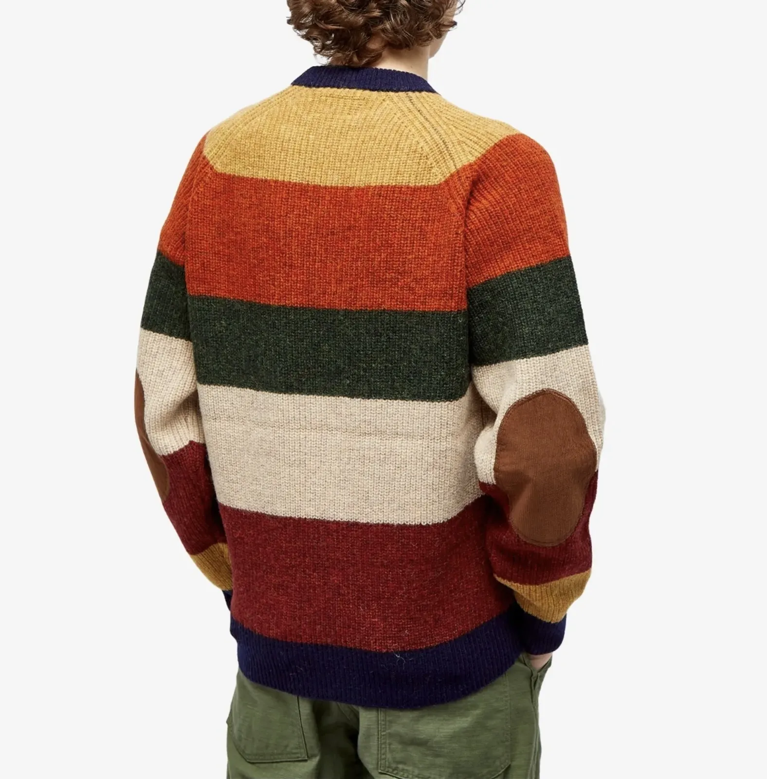 BEAMS  |Stripes Unisex Street Style Logo Sweaters