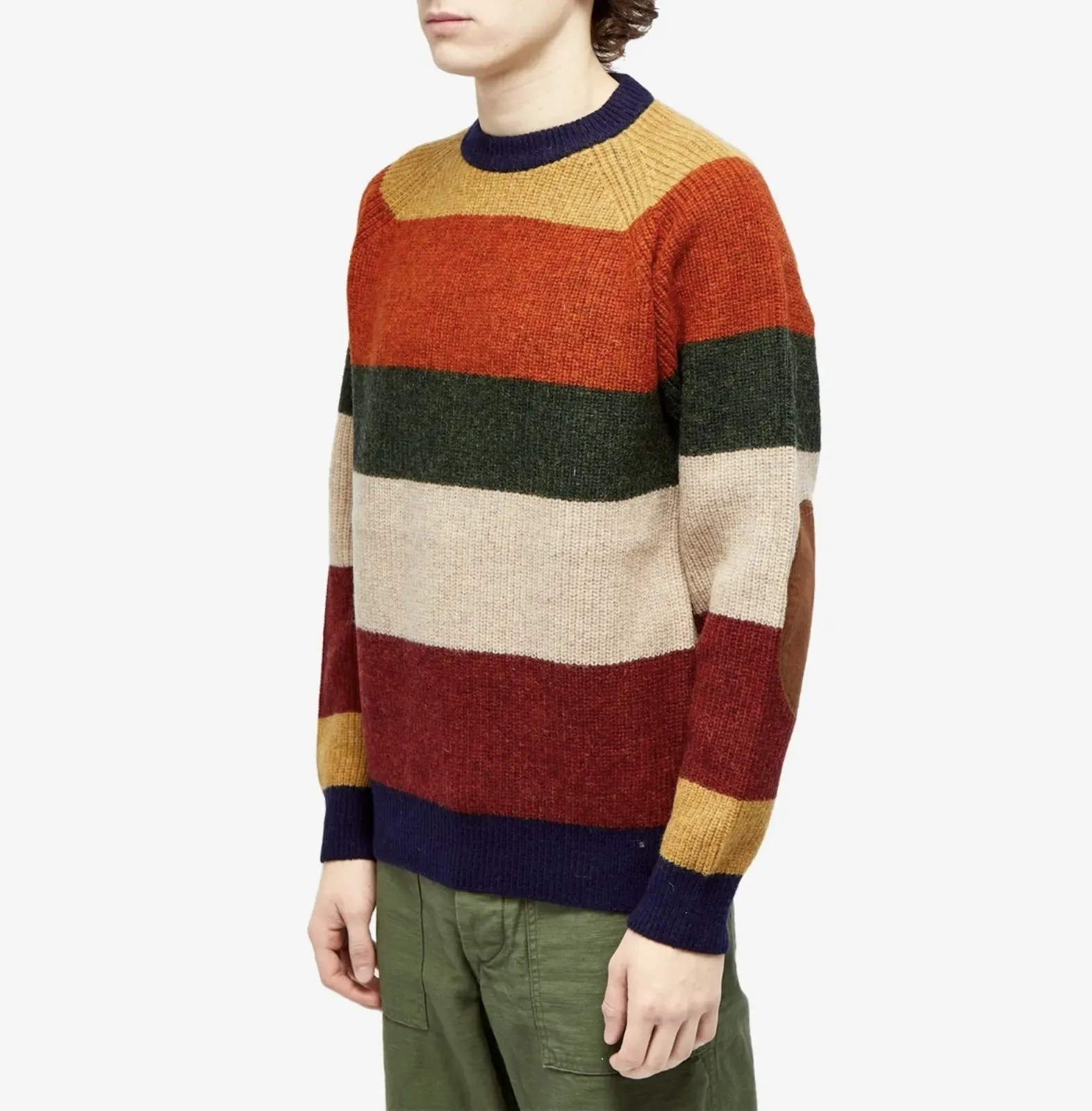 BEAMS  |Stripes Unisex Street Style Logo Sweaters