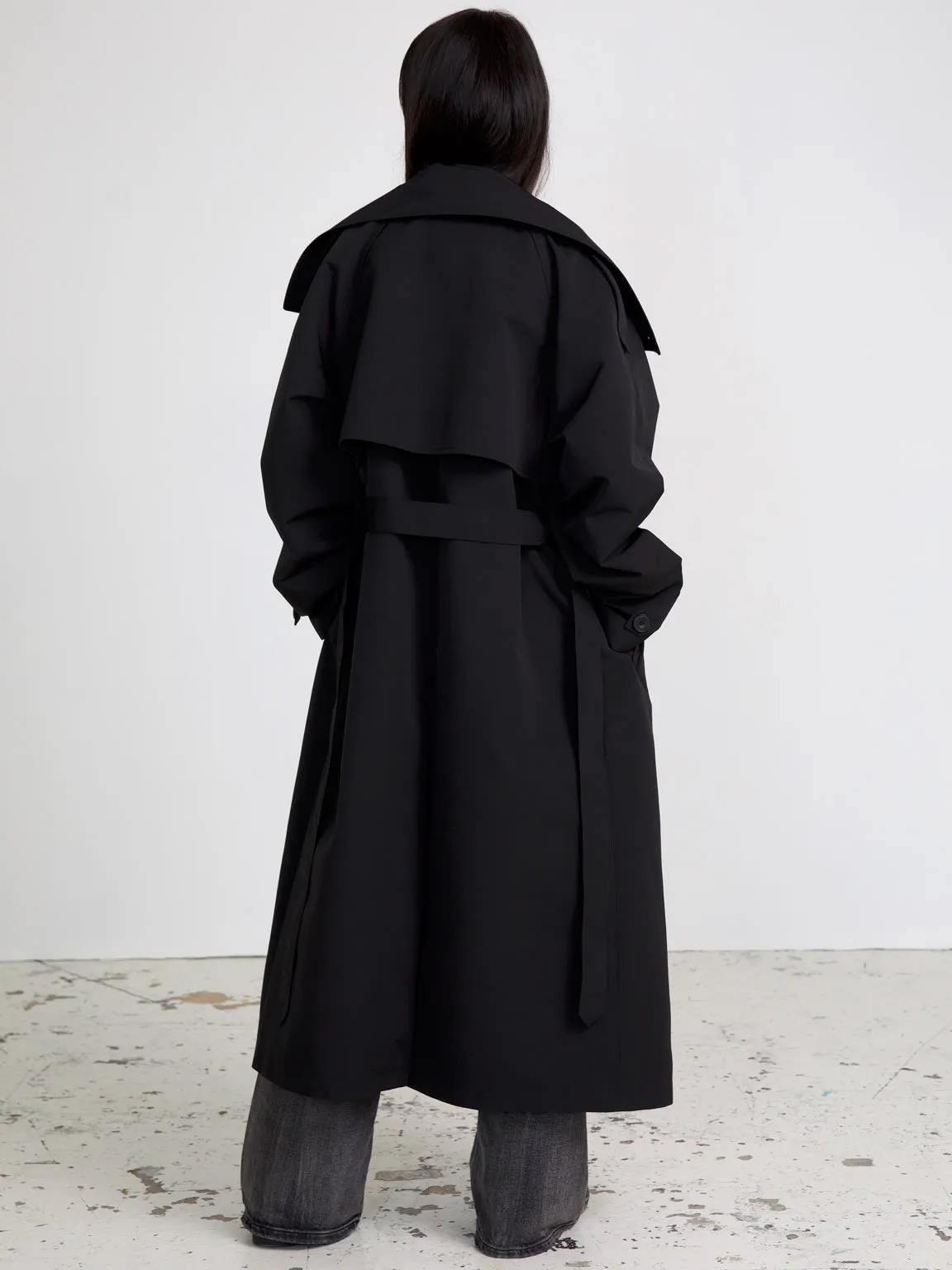 BELLO NYLON COAT - BLACK