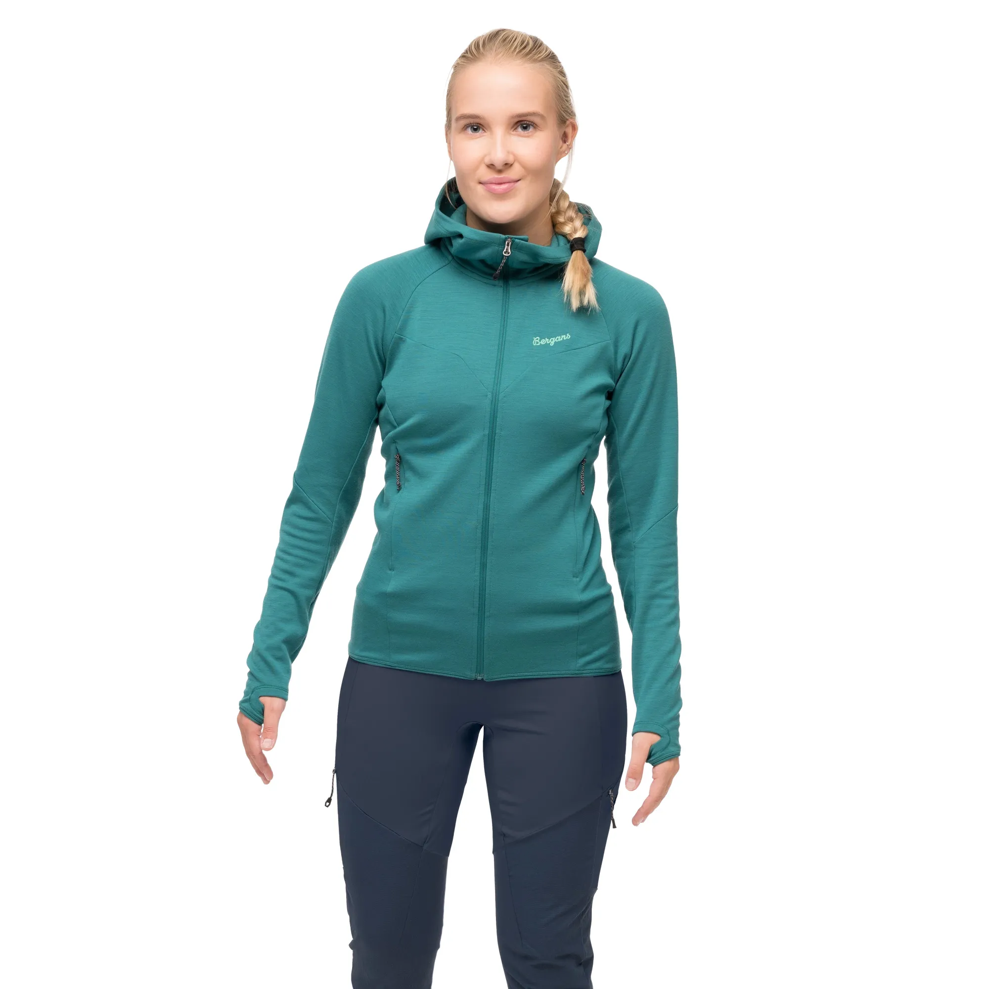 Bergans Women's Tind Merino Hood Jacket  Malachite Green | Buy Bergans Women's Tind Merino Hood Jacket  Malachite Gree