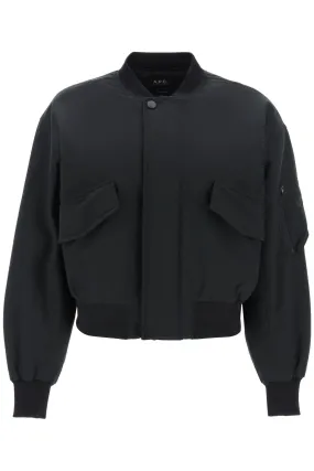 boxy haley bomber PSAIY F02843 FAUX NOIR