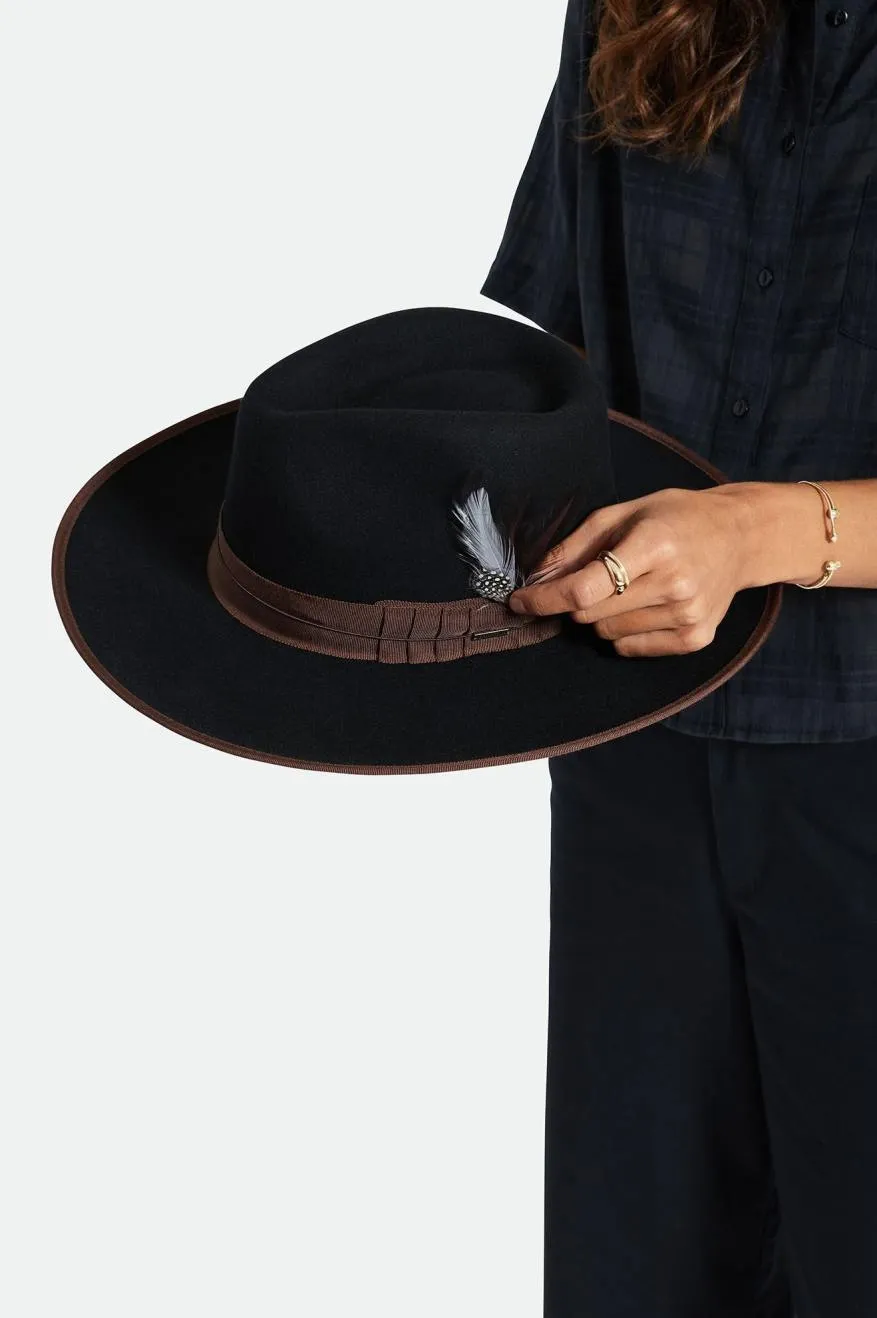 Brixton Hat Feather - Burnt Henna/Black