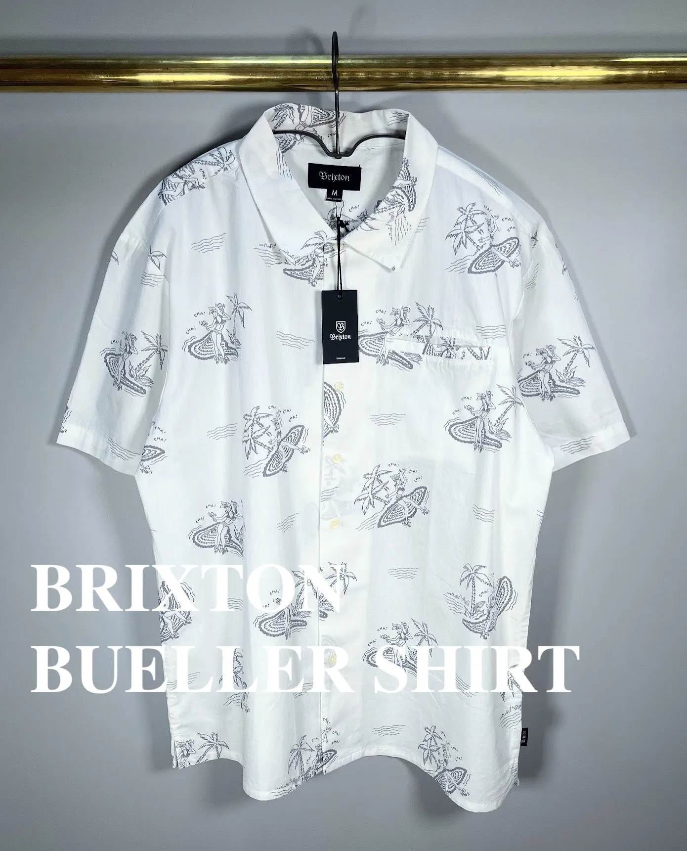 BRIXTON  |Short Sleeves Logo Surf Style Shirts