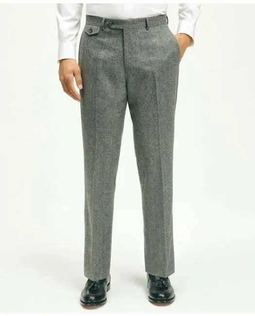 Brooks Brothers Men's Slim Fit Wool Tweed Suit Pants Grey