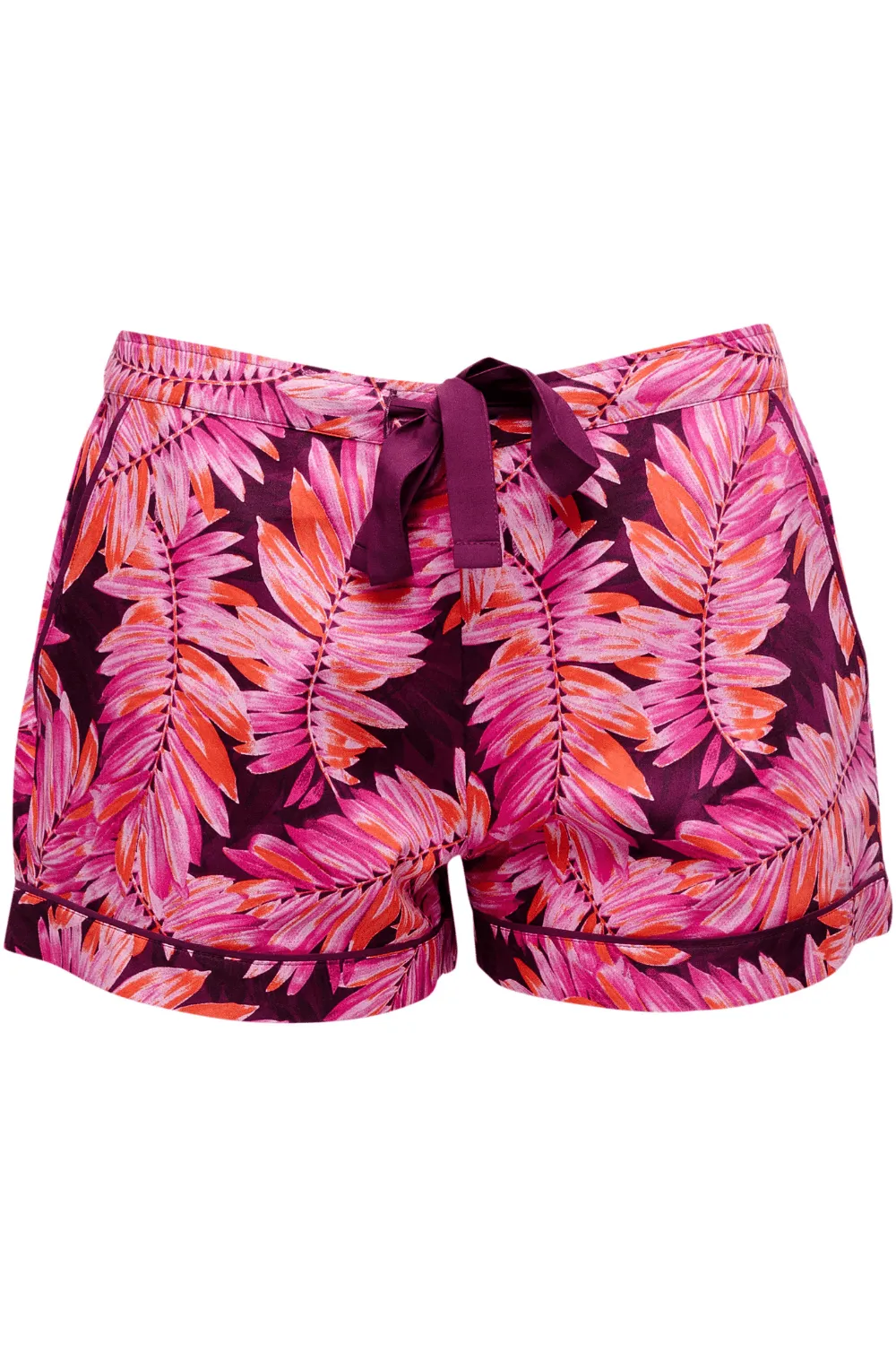 Carina Palm Leaf Print Shorts