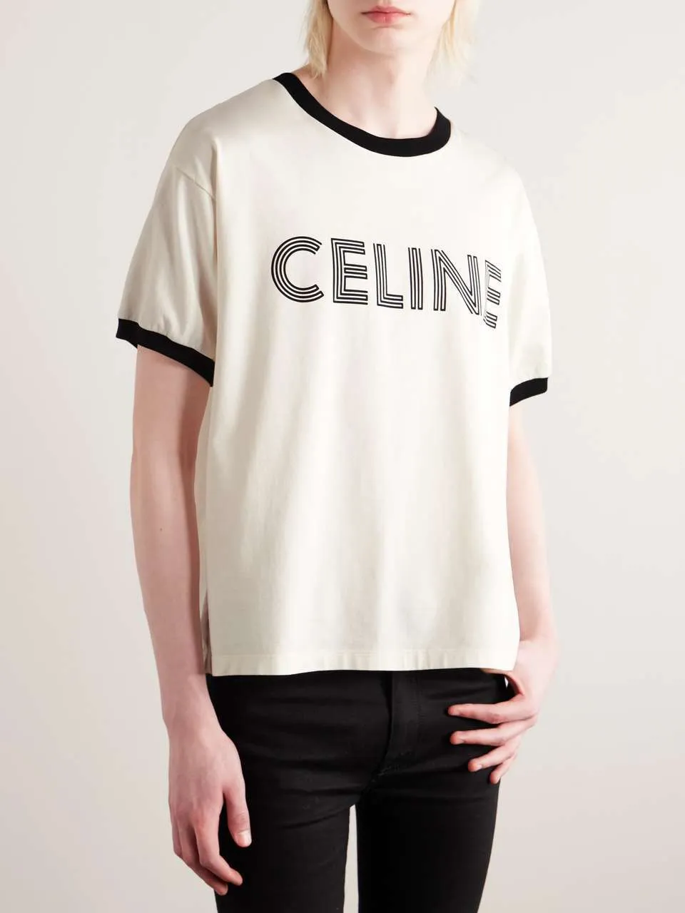 CELINE  |Cotton Logo Luxury T-Shirts