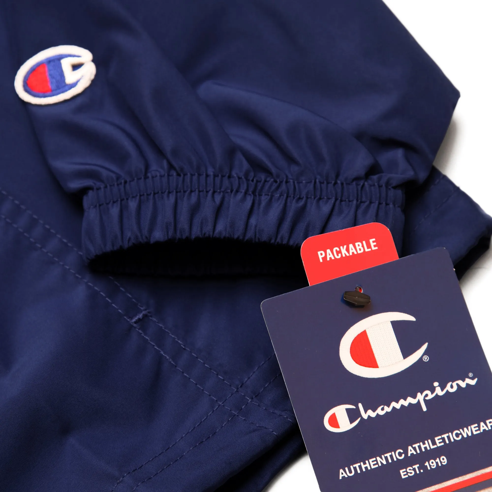 Champion - Packable Hooded Anorak Jacket - Navy