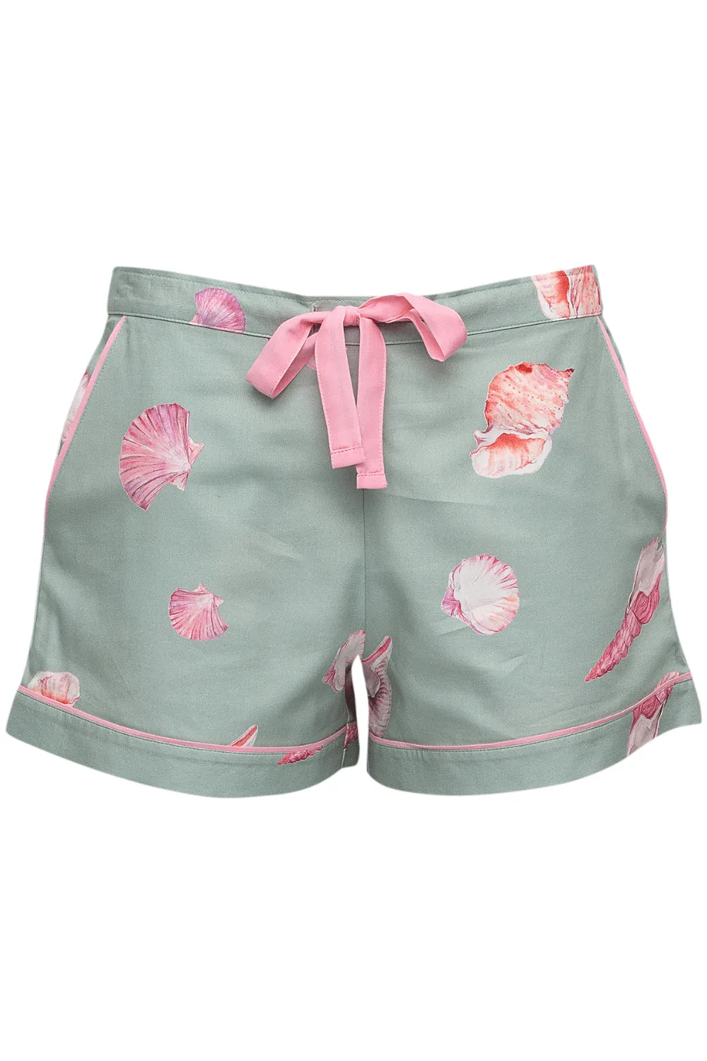 Coral Shell Print Shorts