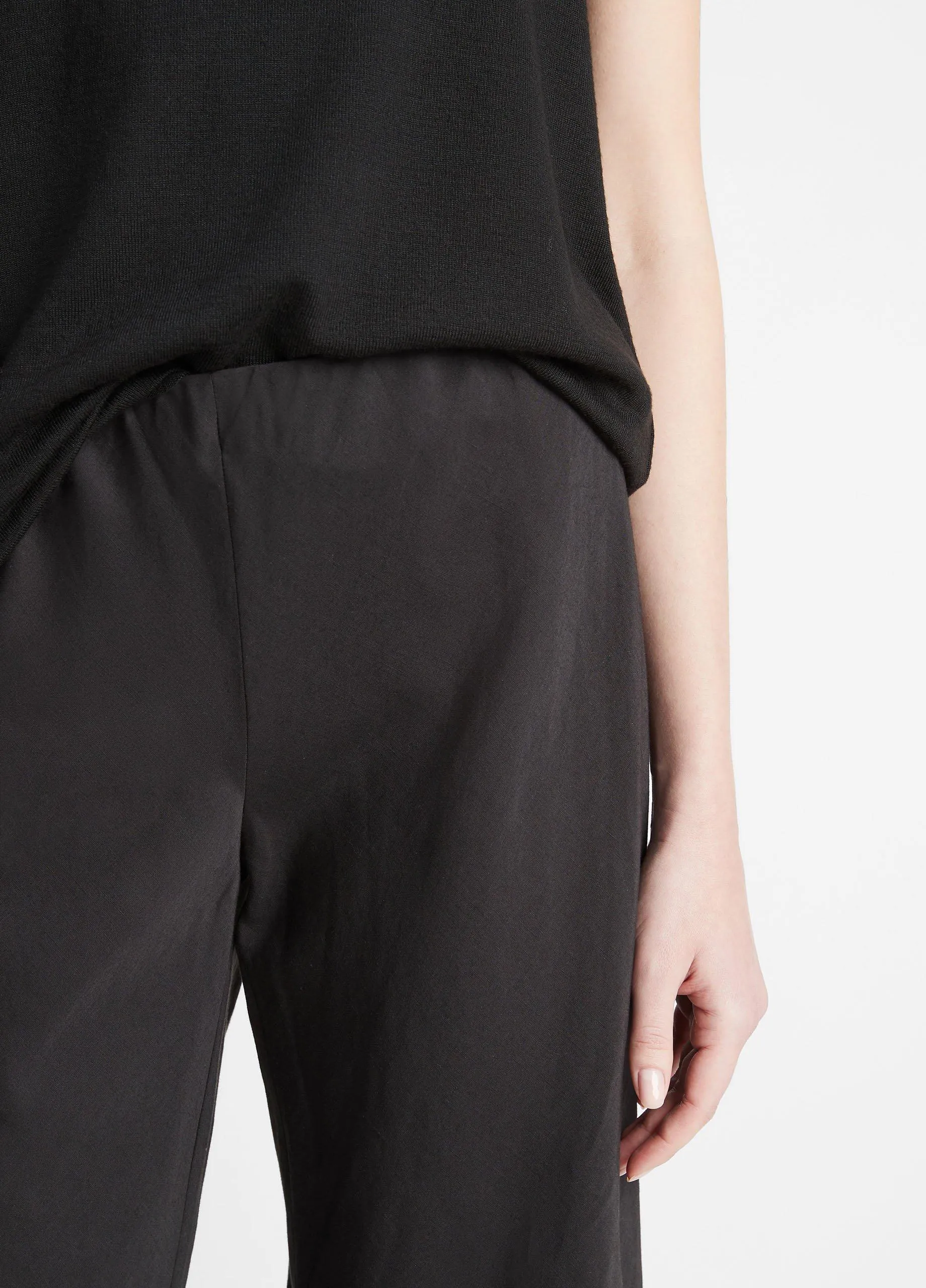 Cotton-Blend High-Waist Bias Pant