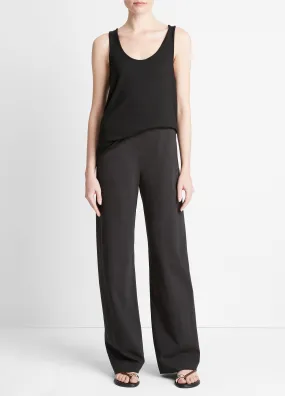 Cotton-Blend High-Waist Bias Pant