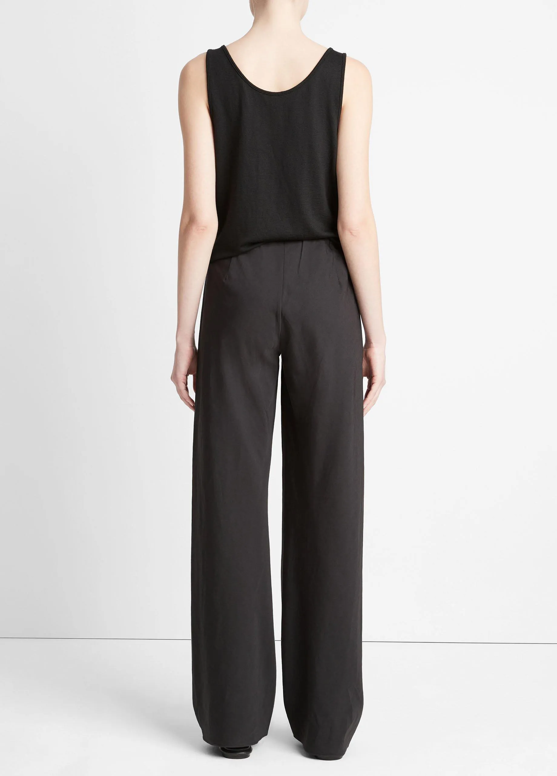 Cotton-Blend High-Waist Bias Pant