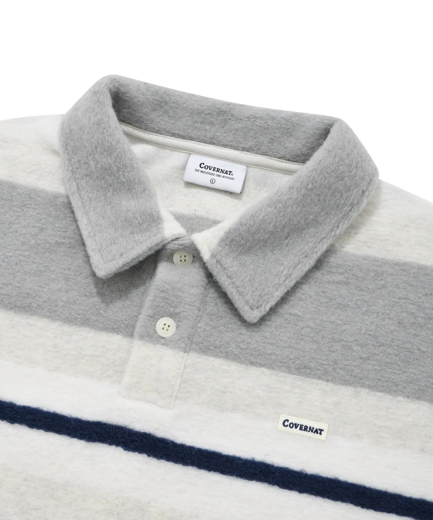 COVERNAT  |[COVERNAT]★striped collar knit