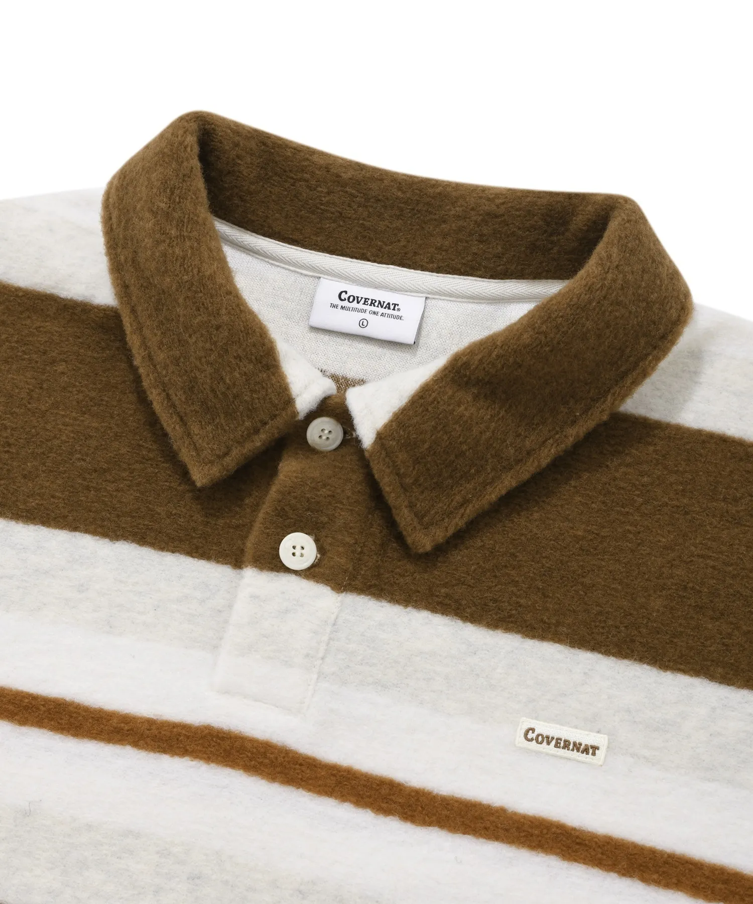 COVERNAT  |[COVERNAT]★striped collar knit