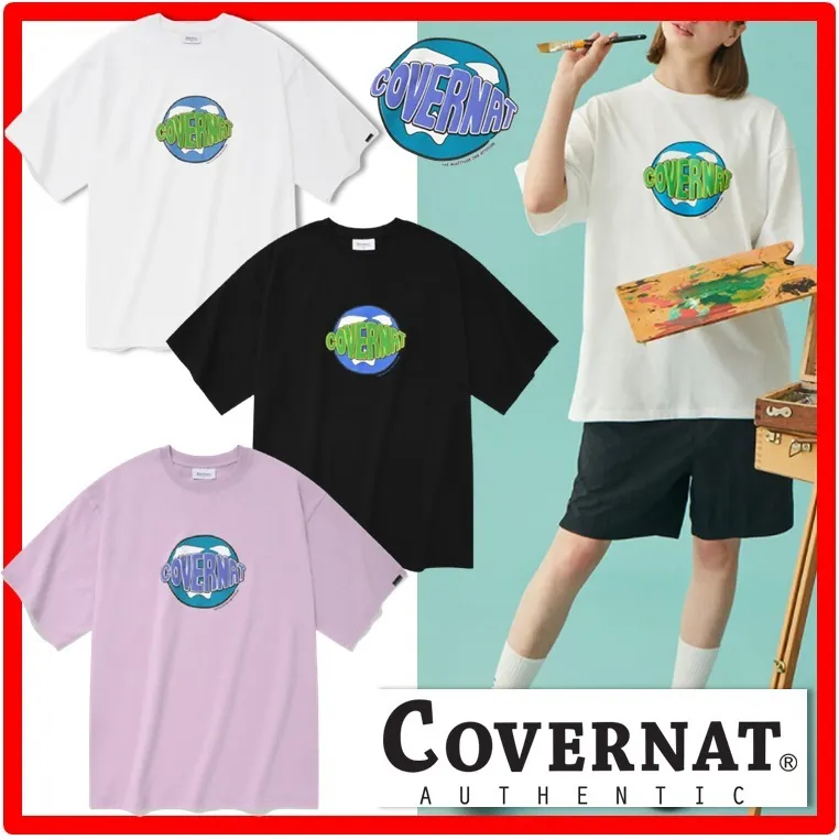 COVERNAT  |Unisex Street Style Cotton Short Sleeves Logo T-Shirts