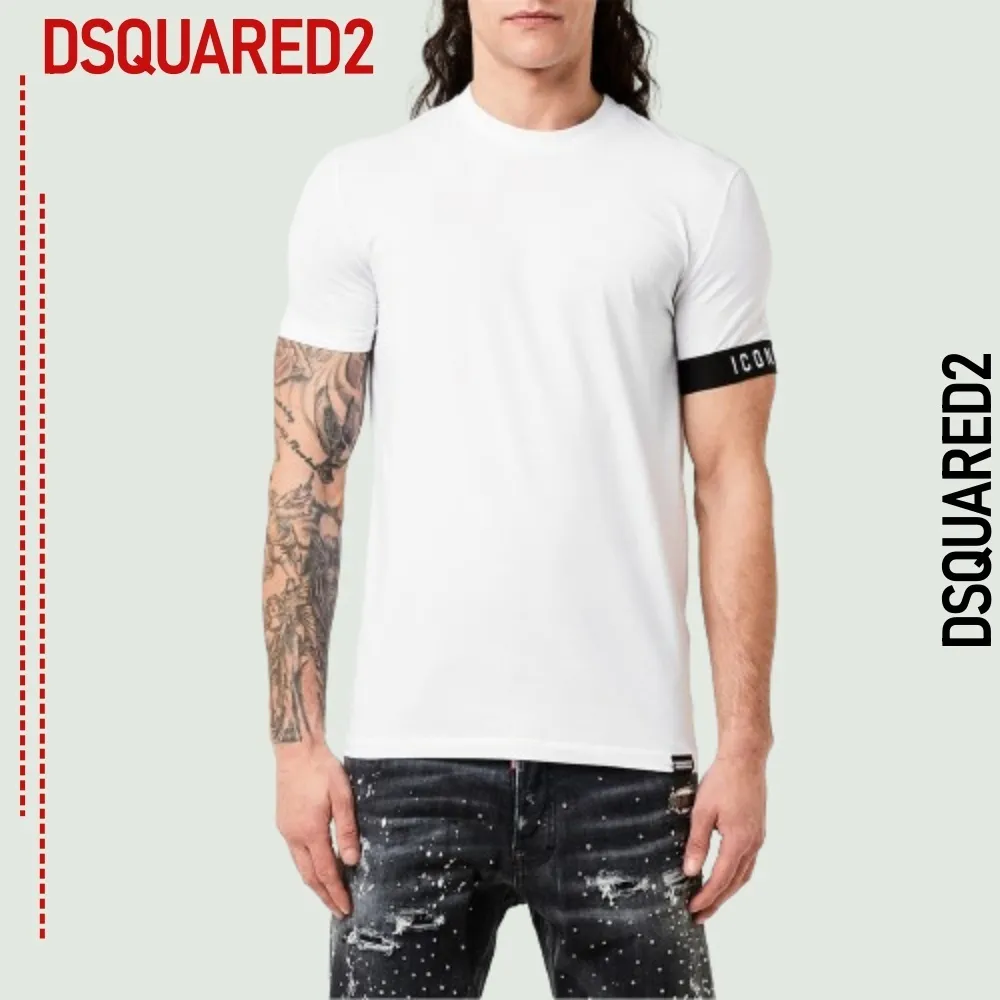 D SQUARED2  |Cotton Short Sleeves Bridal Logo Luxury Outlet T-Shirts