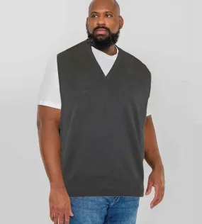 D555 Big Mens Charcoal Sleeveless Sweater (WHITBY 3)