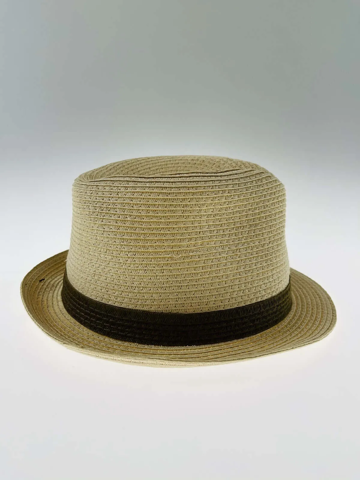 Dents Mens Straw Hat Toyo Trilby Fedora Summer Sun Stingy Brim  - Natural/Brown