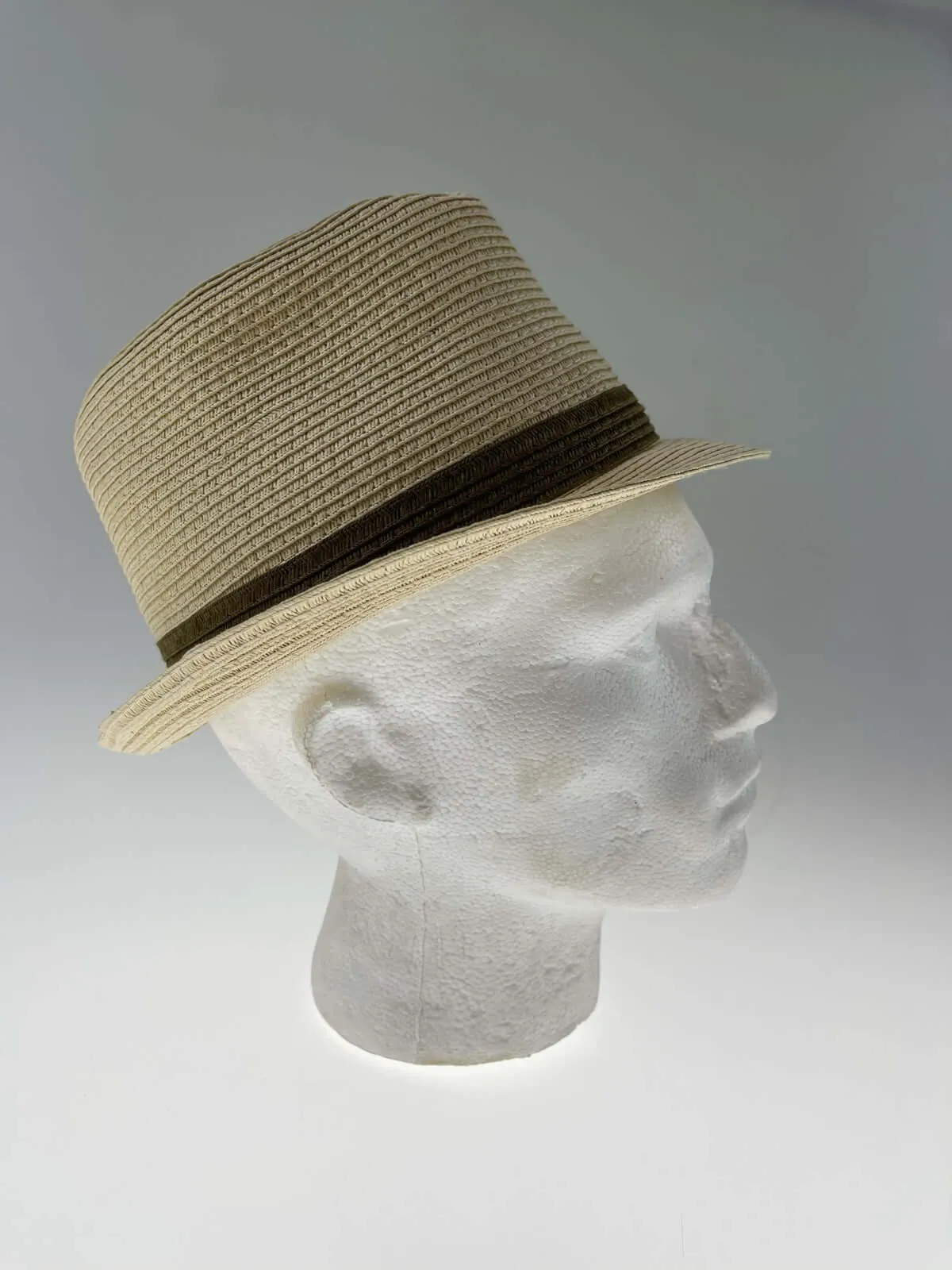 Dents Mens Straw Hat Toyo Trilby Fedora Summer Sun Stingy Brim  - Natural/Brown