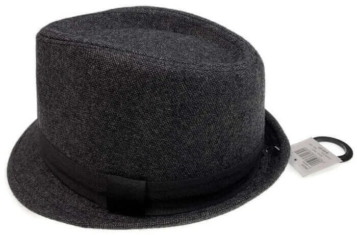 DENTS Wool Trilby Hat Stingy Brim w Band Fedora Warm Winter Fully Lined - Charcoal