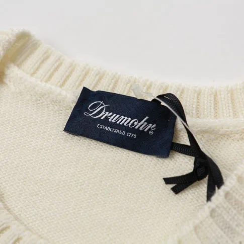 Drumohr  |Crew Neck Wool Long Sleeves Plain Handmade Co-ord Sweaters