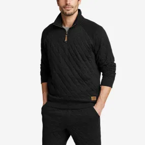 Eddie Bauer Men's Outlooker Quilted 1/4-Zip - Black