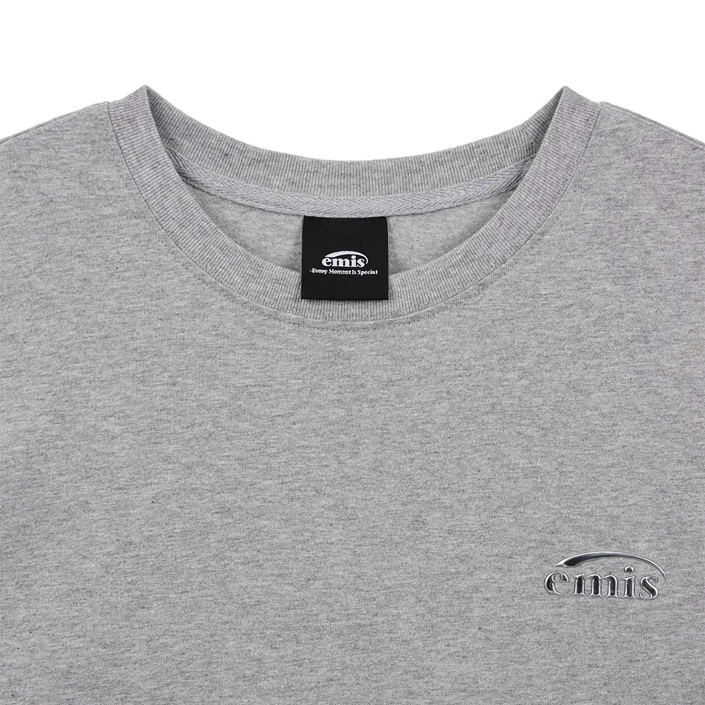 EMIS  |Unisex Street Style Plain Oversized Logo T-Shirts