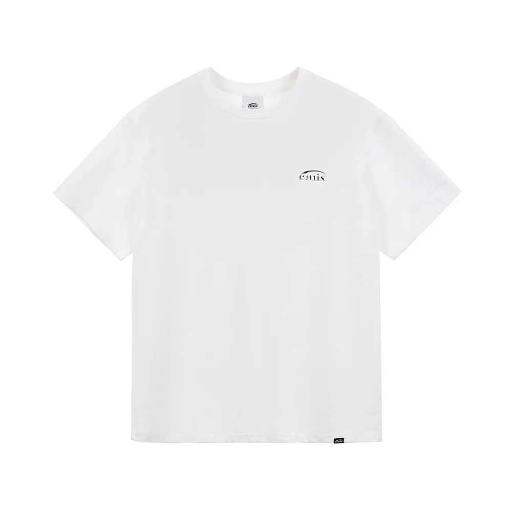 EMIS  |Unisex Street Style Plain Oversized Logo T-Shirts