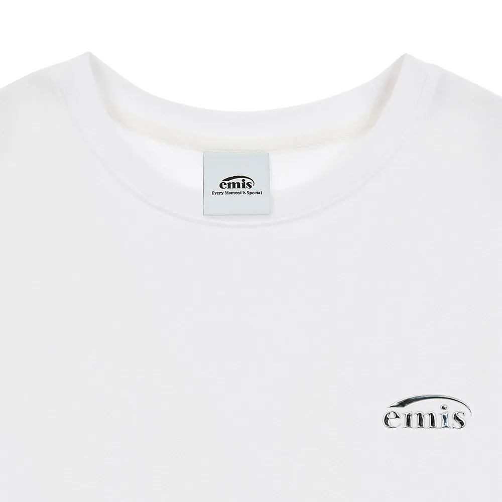 EMIS  |Unisex Street Style Plain Oversized Logo T-Shirts