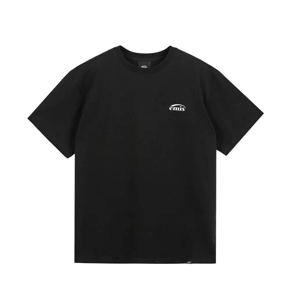 EMIS  |Unisex Street Style Plain Oversized Logo T-Shirts