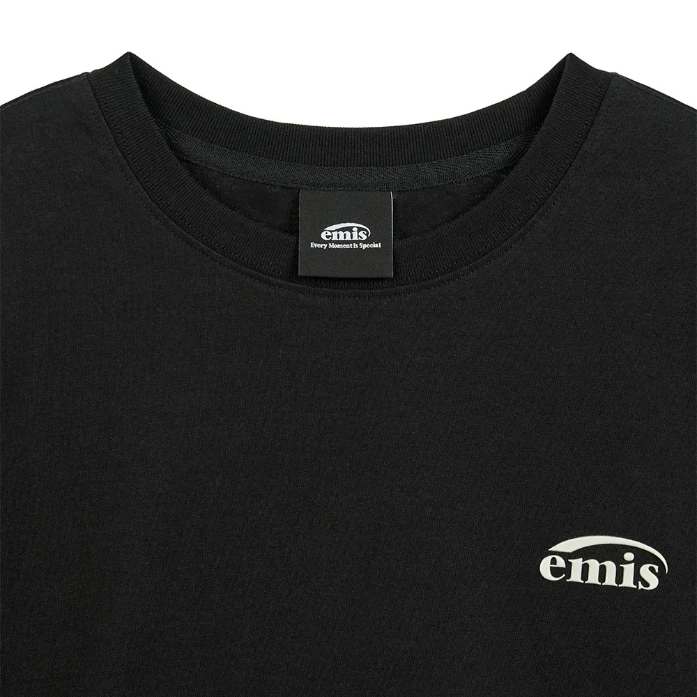 EMIS  |Unisex Street Style Plain Oversized Logo T-Shirts