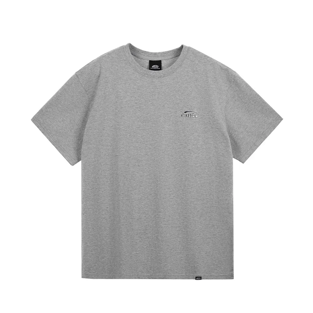 EMIS  |Unisex Street Style Plain Oversized Logo T-Shirts