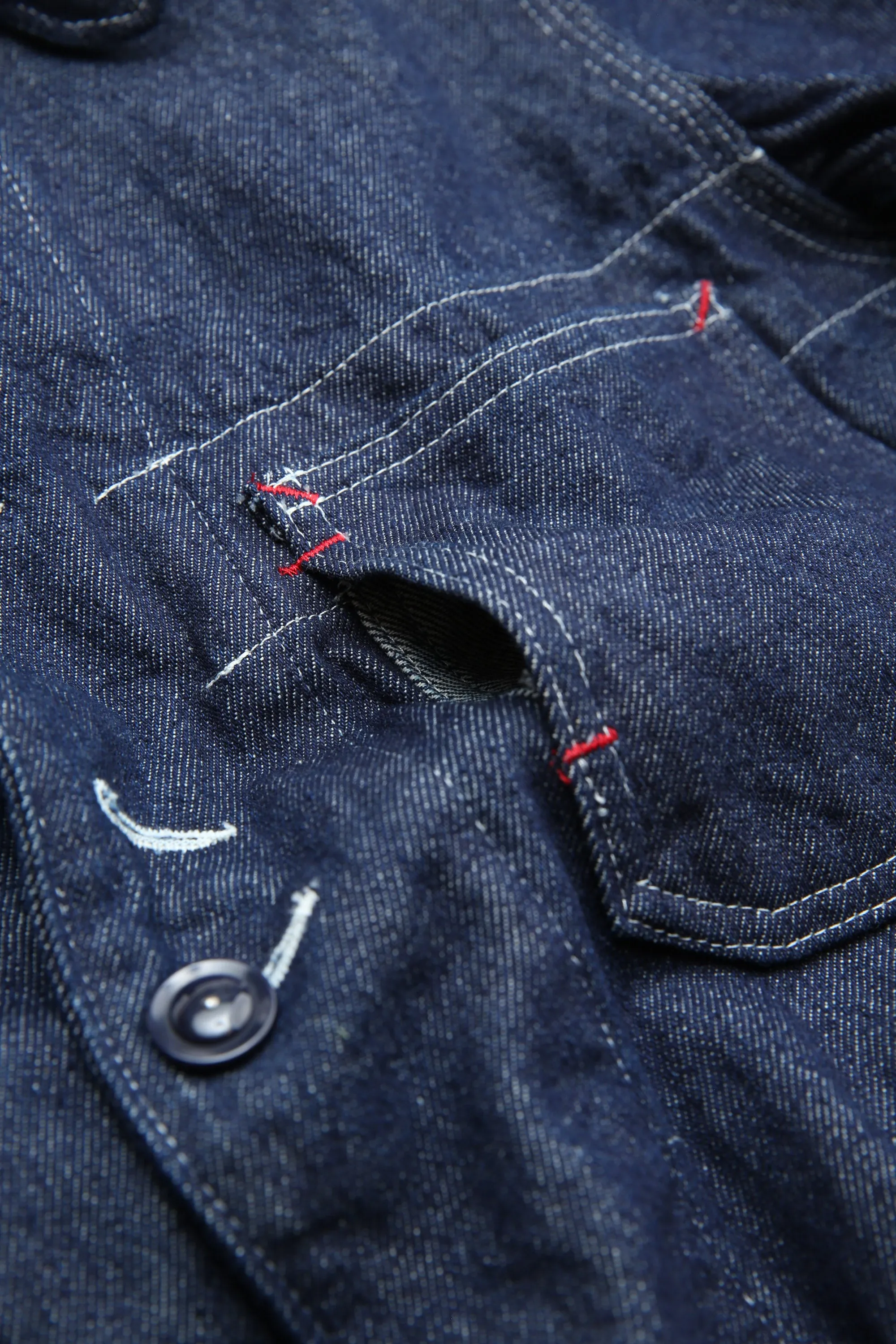 Engineered Garments X Totem FU Over Coverall Jacket - Indigo 12oz Denim