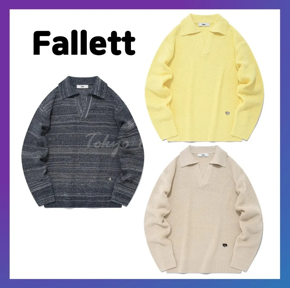 Fallett  |Unisex Street Style Long Sleeves Logo Sweaters