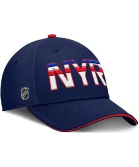 Fanatics Men's NHL Fanatics Navy/Red New York Rangers Authentic Pro Rink Team Code Flex Hat