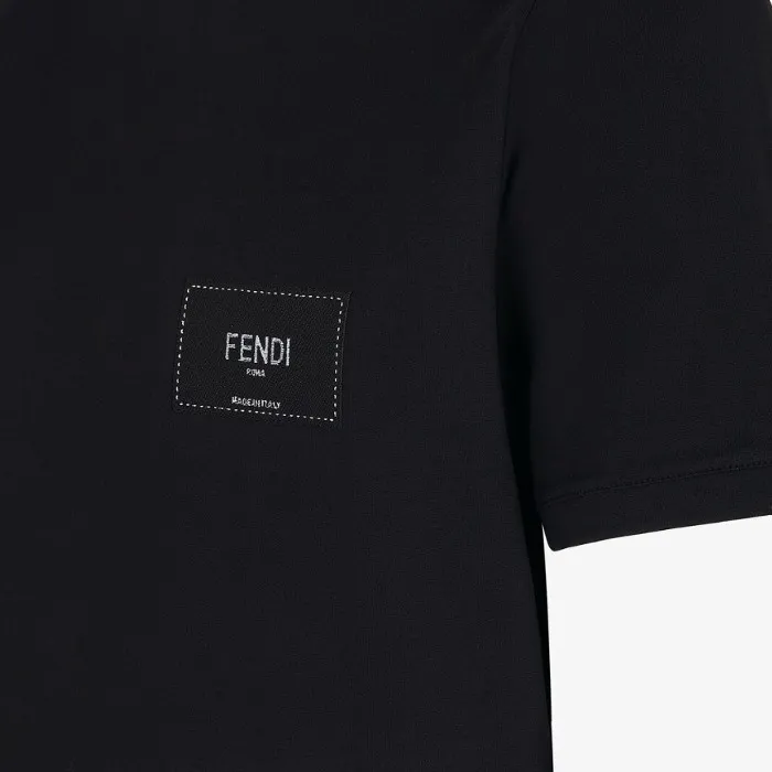 FENDI  |Crew Neck Monogram Logo Luxury Crew Neck T-Shirts