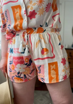 Final Sale - Tangerine Print Shorts