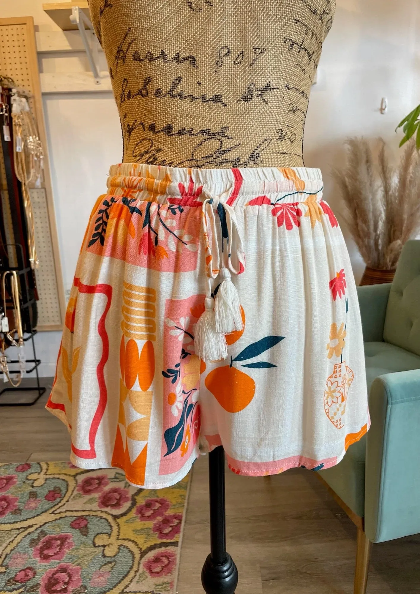 Final Sale - Tangerine Print Shorts