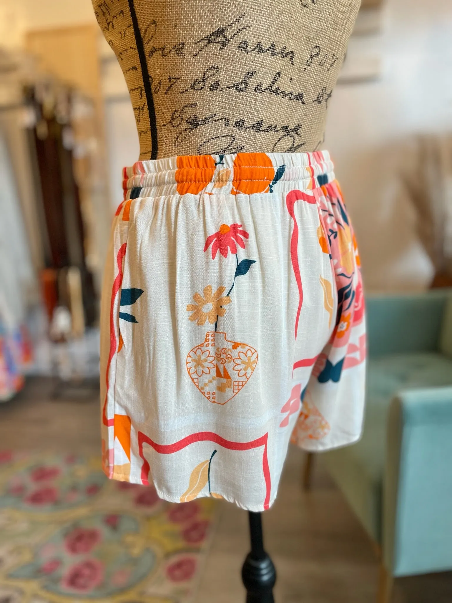 Final Sale - Tangerine Print Shorts