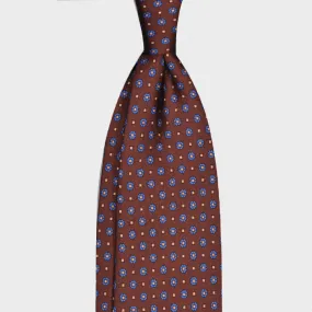 F.Marino Handmade Silk Tie 3-Fold Cinnamon Brown