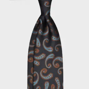 F.Marino Handmade Silk Tie 3-Fold Fantasy Blue Navy