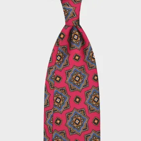 F.Marino Silk Tie 3 Folds Mandala Magenta